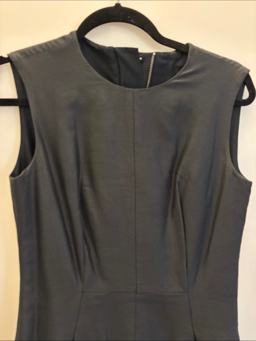 COS Sleeveless Crewneck Top in Charcoal Gray